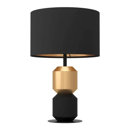 Настольная лампа Лауригнано (Laurignano) 390188 Eglo чёрная на 1 лампу, основание латунь чёрное металл в стиле современный арт-деко 