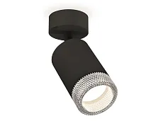 Светильник накладной XM6313001 Ambrella light чёрный прозрачный 1 лампа, основание чёрное в стиле хай-тек модерн круглый
