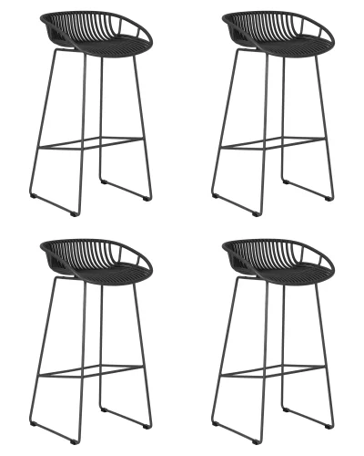Набор 4 шт Стул барный DOBRIN FRANK (темно-серый) темно-серый Dobrin, /, ножки/металл/, размеры - *870****