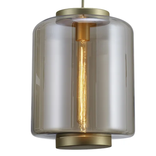 Светильник подвесной лофт JARRAS 6195 Mantra прозрачный бежевый 1 лампа, основание бронзовое в стиле лофт выдувное фото 3