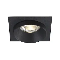 Светильник точечный CLT 044C1 BL-BL Crystal Lux чёрный на 1 лампу, основание чёрное в стиле современный квадратный