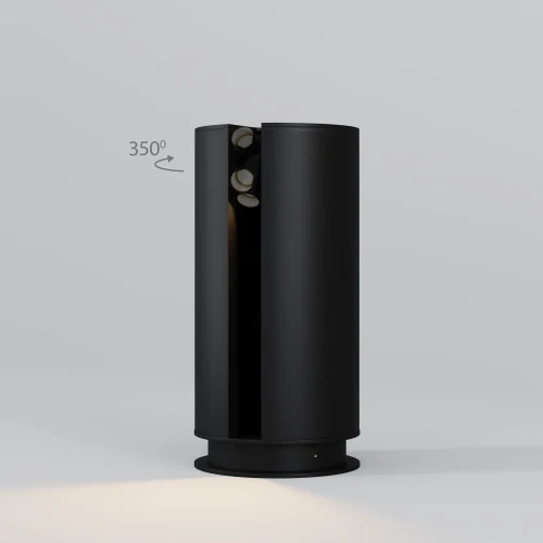 Парковый светильник LED Cave O468FL-L3B3K Maytoni уличный IP чёрный на 1 лампу, плафон чёрный в стиле современный хай-тек LED фото 7