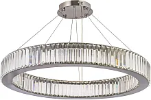Люстра подвесная хрустальная LED Anzio L 1.5.80.100 N Arti Lampadari прозрачная на 1 лампа, основание никель в стиле современный кольца
