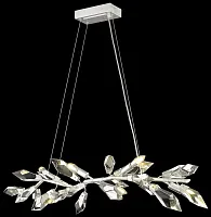 Светильник подвесной Casandra WE111.06.223 Wertmark прозрачный 6 ламп, основание серебряное в стиле флористика современный ветви