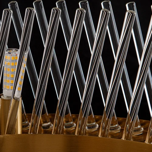 Люстра подвесная Acapulco A1073LM-12PB Arte Lamp прозрачная на 12 ламп, основание медь в стиле современный фото 5