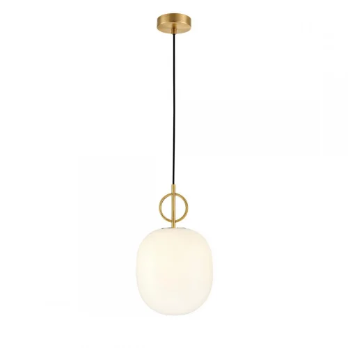 Светильник подвесной Sincera 2655-1P Favourite белый на 1 лампу, основание латунь в стиле современный 
