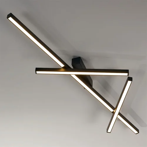 Светильник потолочный LED Tao 4367/50CL Odeon Light чёрный на 1 лампу, основание чёрное в стиле хай-тек линейный фото 5