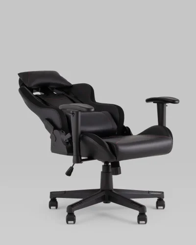 Кресло спортивное TopChairs GMM-080, черный УТ000036996 Stool Group, чёрный/экокожа, ножки/пластик/чёрный, размеры - 470*1330***740*680 фото 9