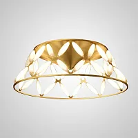 Люстра потолочная ISOLA D58 207952-23 ImperiumLoft белая на 1 лампа, основание золотое в стиле современный 