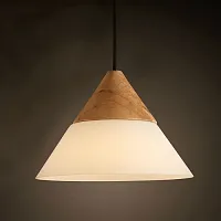 Светильник подвесной Opaque Light Fat 74567-22 ImperiumLoft белый 1 лампа, основание коричневое бежевое в стиле лофт 