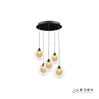 Светильник подвесной LED Oblivion C4457-5R CR iLedex прозрачный 1 лампа, основание хром в стиле современный хай-тек шар