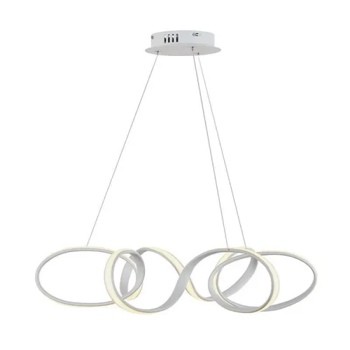 Люстра подвесная LED Scarlino L 1.5.65 W Arti Lampadari белая на 1 лампу, основание белое в стиле современный 
