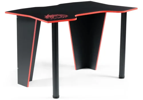 Компьютерный стол Алид черный / красный 474251 Woodville столешница чёрная из лдсп