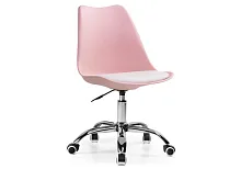 Компьютерное кресло Kolin pink / white
 15076 Woodville, розовый/экокожа, ножки/металл/хром, размеры - *880***490*560