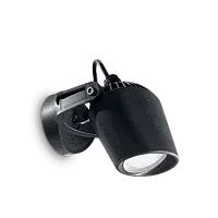 Настенный светильник уличный MINITOMMY AP NERO 3000K Ideal Lux уличный IP66 чёрный на 1 лампу, плафон чёрный в стиле современный GU10