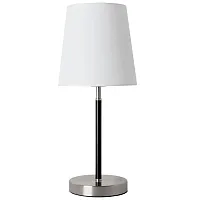 Настольная лампа Rodos A2589LT-1SS Arte Lamp белая на 1 лампу, основание матовое серебро металл в стиле современный 