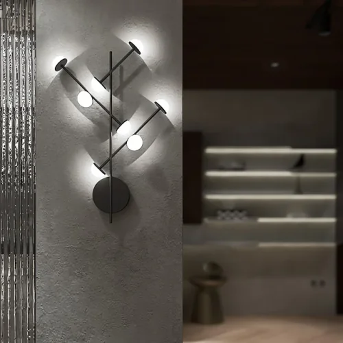 Настенный светильник HILVI WALL L83 Pink 209183-26 ImperiumLoft белый на 16 ламп, основание розовое в стиле современный фото 13