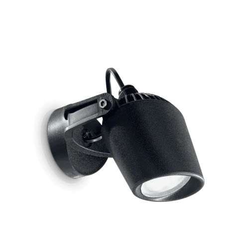Настенный светильник MINITOMMY AP NERO 3000K Ideal Lux уличный IP66 чёрный 1 лампа, плафон чёрный в стиле модерн GU10