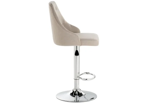 Барный стул Laguna cream fabric 1635 Woodville, кремовый/ткань, ножки/металл/хром, размеры - *1160***520*480 фото 4