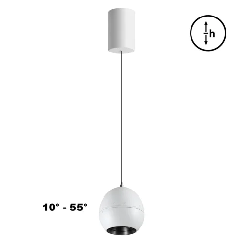 Светильник подвесной LED Sfero 359341 Novotech белый на 1 лампу, основание белое в стиле хай-тек 