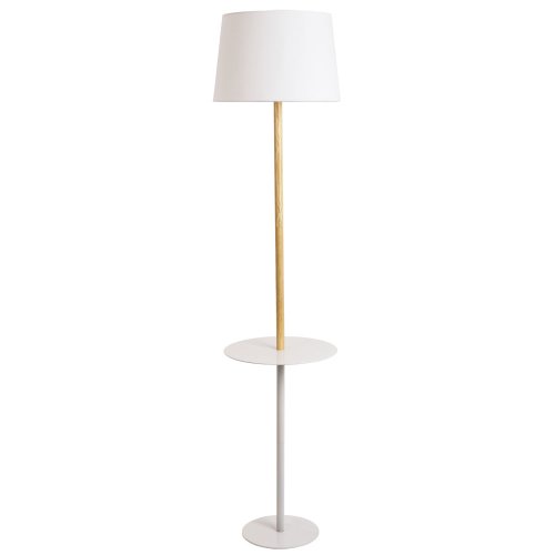 Торшер со столиком Marco A2102PN-1WH Arte Lamp со столиком белый 1 лампа, основание белое в стиле современный
