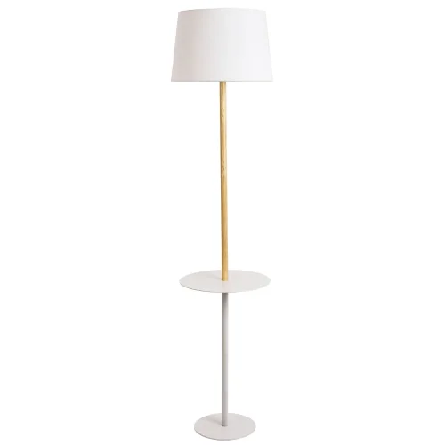 Торшер со столиком Marco A2102PN-1WH Arte Lamp со столиком белый на 1 лампу, основание белое в стиле современный 