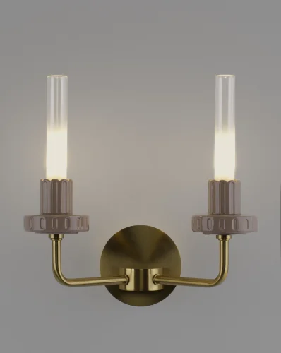 Бра LED Atelieri V11695-WL Moderli прозрачный на 2 лампы, основание бронзовое в стиле современный американский кантри фото 2