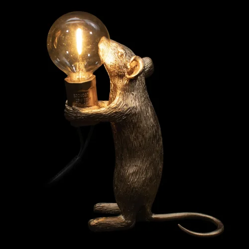 Настольная лампа Mouse 10313 Gold LOFT IT без плафона 1 лампа, основание золотое смола в стиле современный  фото 6