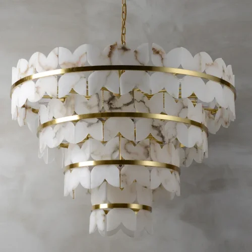 Люстра подвесная IOANNA D100 219577-23 ImperiumLoft белая на 29 ламп, основание латунь в стиле современный фото 9 Люстра подвесная IOANNA D100 219577-23 ImperiumLoft белая на 29 ламп, основание латунь в стиле современный фото 9