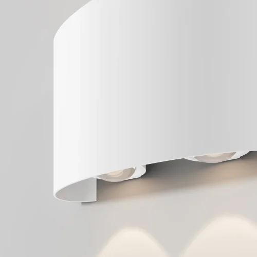 Настенный светильник уличный LED Strato O417WL-L4W3K Maytoni уличный IP54 белый на 1 лампу, плафон белый в стиле современный LED фото 10