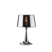 Настольная лампа LONDON TL1 SMALL CROMO Ideal Lux хром на 1 лампу, основание хром металл в стиле современный 