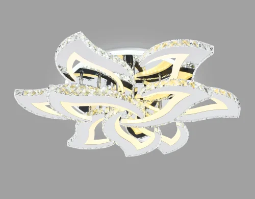 Люстра потолочная с пультом FA1725 Ambrella light прозрачная на 1 лампу, основание хром в стиле современный хай-тек с пультом фото 3