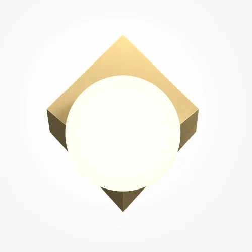 Бра MOD445WL-01BS Cubeo Maytoni белый на 1 лампу, основание латунь в стиле современный шар фото 3 Бра MOD445WL-01BS Cubeo Maytoni белый на 1 лампу, основание латунь в стиле современный шар фото 3