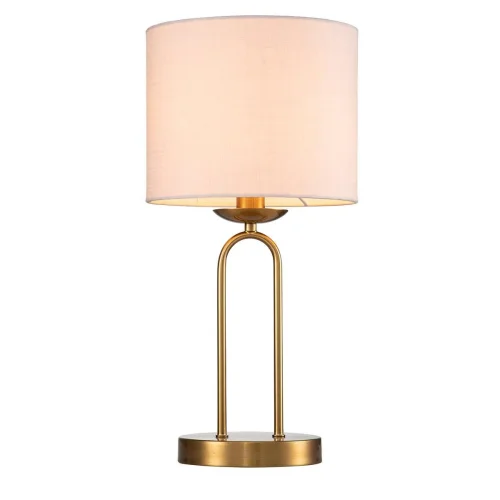 Настольная лампа Eclipse 10166/T Brass Escada бежевая 1 лампа, основание бронзовое металл в стиле современный 