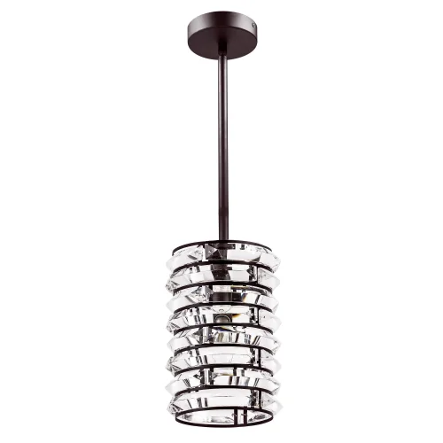Светильник подвесной AMERIGO 746018 Lightstar прозрачный 1 лампа, основание коричневое в стиле кантри современный 