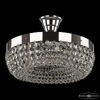 Люстра потолочная 19031/35NZ/S Ni Bohemia Ivele Crystal прозрачная на 4 лампы, основание никель в стиле классика r