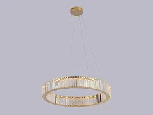 Люстра подвесная LED 8443/S gold new Newport прозрачная на 1 лампу, основание золотое в стиле современный 