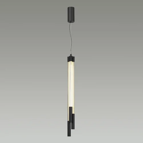 Светильник подвесной LED Anta 4393/30L Odeon Light белый 1 лампа, основание чёрное в стиле современный трубочки фото 4