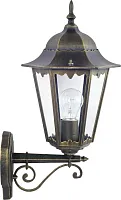 Настенный светильник London 1808-1W Favourite уличный IP44 чёрный 1 лампа, плафон прозрачный в стиле кантри классический E27