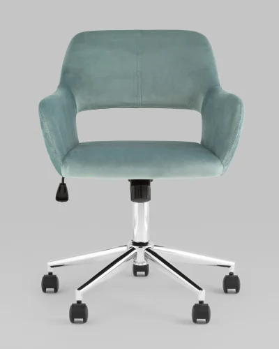 Стул офисный ROSS, велюр, серо-зеленый УТ000039077 Stool Group, /, ножки//, размеры - 800*900***570*580 фото 8