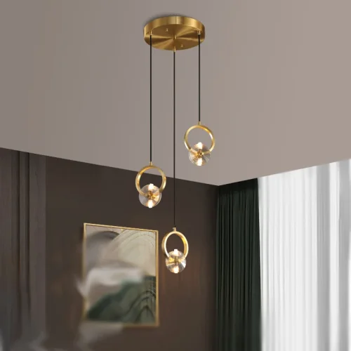 Светильник подвесной ADONICA MORE Планка 212261-23 ImperiumLoft прозрачный на 6 ламп, основание латунь в стиле современный фото 8