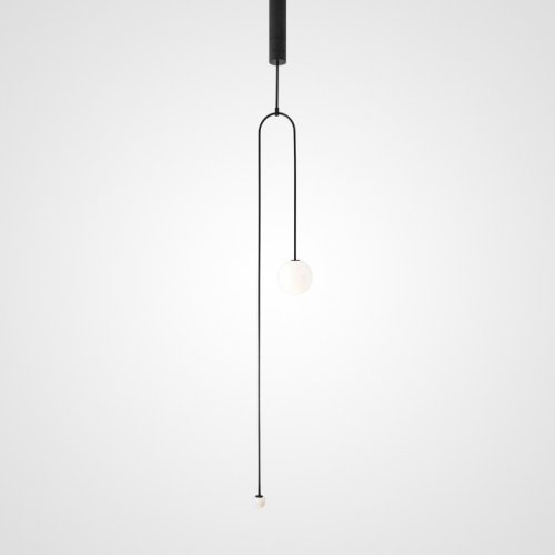 Светильник подвесной LINES A 140816-26 ImperiumLoft белый 2 лампы, основание чёрное в стиле минимализм 