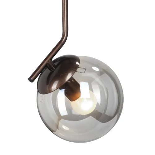 Светильник подвесной V4958-7/1S Vitaluce янтарный 1 лампа, основание бронзовое в стиле арт-деко  фото 2