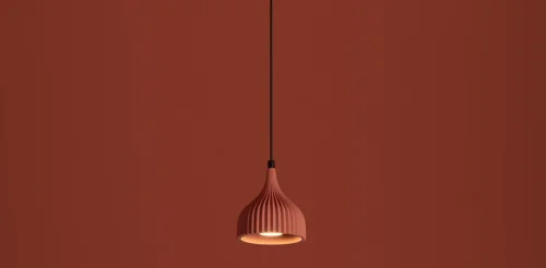 Светильник подвесной Terra FR5582PL-01R Freya красный на 1 лампу, основание чёрное в стиле современный мемфис фото 6