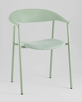 Стул Eila, с подушкой, пластик зеленый УТ000039778 Stool Group, зелёный/рогожка, ножки/пластик/зелёный, размеры - *775***502*591