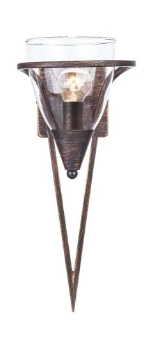 Бра 520/1A Escada прозрачный на 1 лампа, основание коричневое в стиле лофт  фото 4