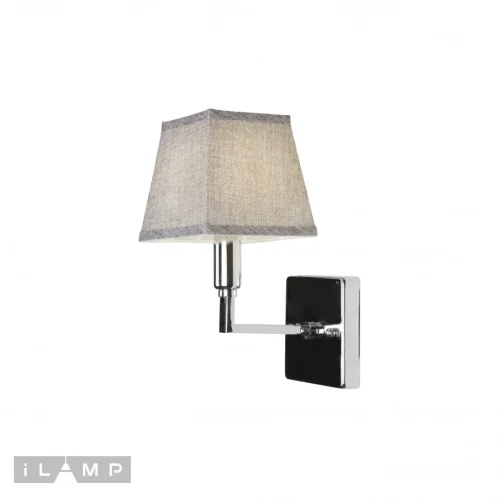 Бра Hilton 6943-1 CR iLamp серый на 1 лампа, основание никель в стиле современный американский  фото 2