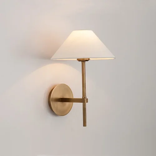 Настенное бра FAREL WALL 140673-26 ImperiumLoft белый на 1 лампу, основание латунь в стиле современный фото 3