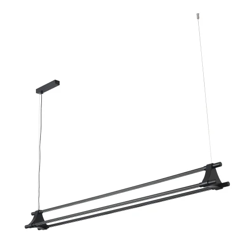 Светильник подвесной LED CLT 071C L1400 BL Crystal Lux чёрный на 3 лампы, основание чёрное в стиле современный линейный