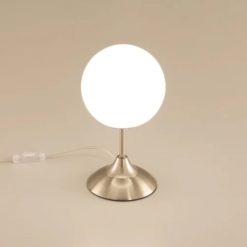 Настольная лампа Томми CL102814 Citilux белая 1 лампа, основание матовое хром металл в стиле современный  фото 5